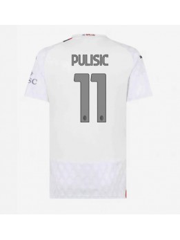Billige AC Milan Christian Pulisic #11 Bortedrakt Dame 2023-24 Kortermet